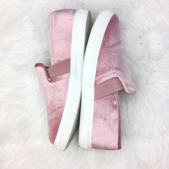 Steve Madden Shoes - Steve Madden | Pink Velvet Slip On Sneakers